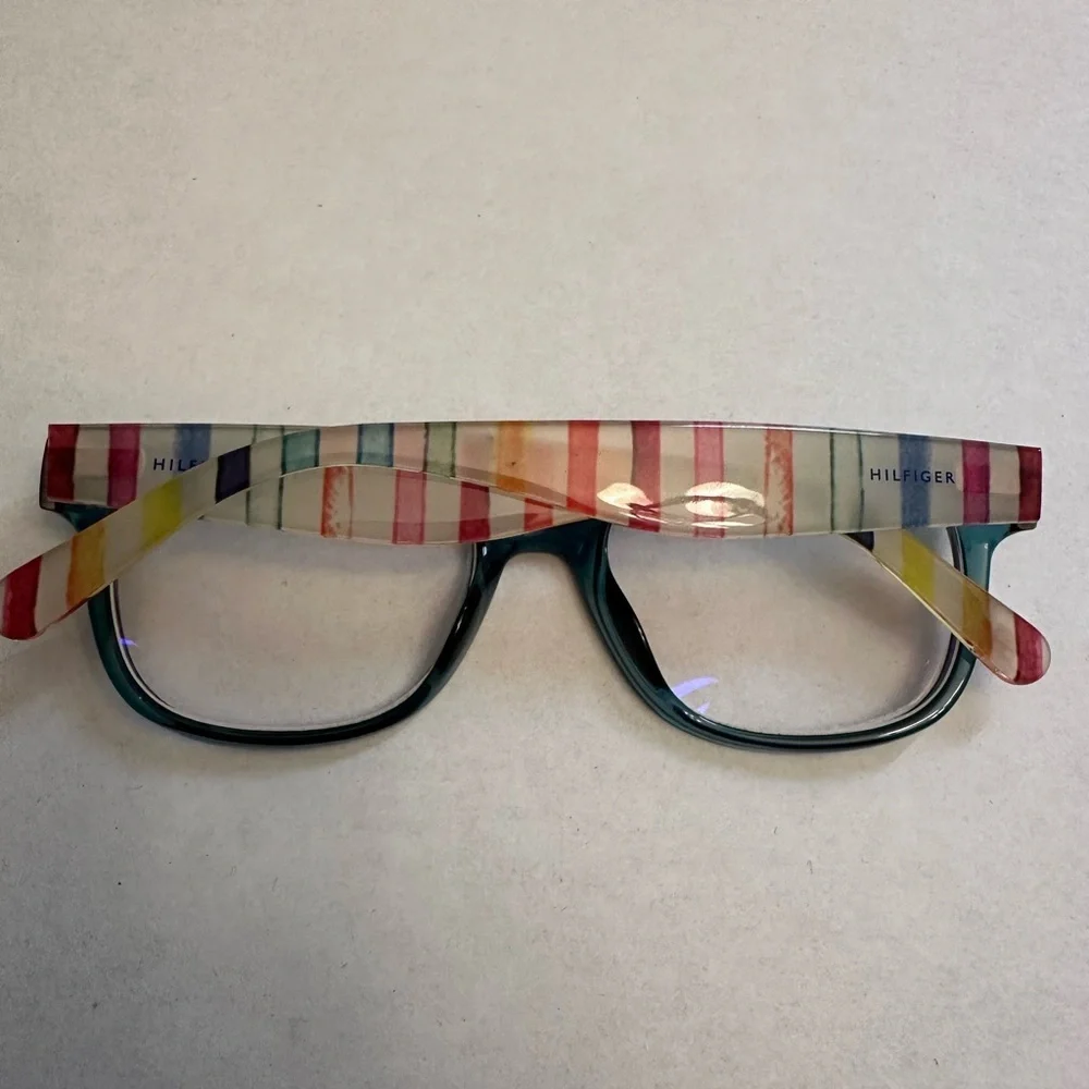 Tommy Hilfiger TH 1498 A49‎ Tur Azugr 140 mm Eyeglass Frames Colorful Stripes